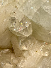 Load image into Gallery viewer, High-Grade Light Green Apophyllite on Pink Stilbite Zeolite | Indian Collector Mineral Specimen
