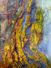 Load image into Gallery viewer, PREMIUM DISPLAY or LAPIDARY SLAB • Moroccan “Dream Landscape Jagate” (Purple, Teal, Red, Green, Red, Yellow &amp; Orange Moss Plume Agate + Jasper) Stone • Double Sided • High Atlas Mountains • Unpolished
