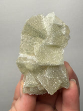 Load image into Gallery viewer, Rare Druzy Golden “Diamond” Calcite on Zeolite Matrix — Maharashtra, India | Collector Cabinet Specimen

