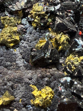 Load image into Gallery viewer, 6.1” New Find: Huanzala Mine Peru Sphalerite + Chalcopyrite + Apatite + Calcite + Quartz | Collector Display Specimen
