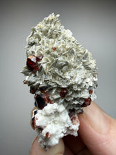 Load image into Gallery viewer, High-Grade Naturally Faceted Red Spessartine Garnet on Matrix — Skardu, Pakistan
