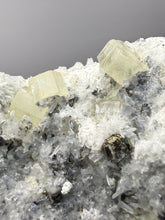 Load image into Gallery viewer, 3.8” New Find: Huanzala Mine Peru Sphalerite + Chalcopyrite + Apatite + Calcite + Quartz | Collector Display Specimen
