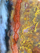 Load image into Gallery viewer, Pink Yellow Red Moroccan Agate | High Atlas Mountains •UNPOLISHED LAPIDARY  SLAB
