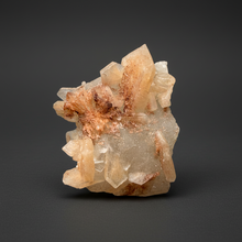 Load image into Gallery viewer, Red Heulandite on 
Pink Stilbite with Druzy Frosted Optical Calcite — India Zeolite Specimen
