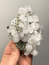 Load image into Gallery viewer, 4.5” New Find: Huanzala Mine Peru Sphalerite + Chalcopyrite + Apatite + Calcite + Quartz | Collector Display Specimen
