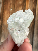 Load image into Gallery viewer, Light Mint Green Radial (Disco Ball) Apophyllite + Pink Stilbite • Maharashtra, India
