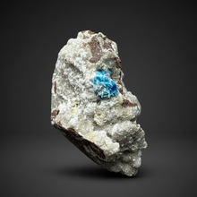 Load image into Gallery viewer, Rare Electric Blue Cavansite on Druzy Matrix – Collector Mineral Specimen | India
