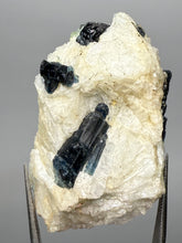 Load image into Gallery viewer, Blue Indicolite &amp; Mint Green Tourmaline on Matrix – Pegmatite Mineral Specimen from Pakistan
