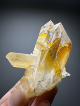 Load image into Gallery viewer, High Grade Golden Iron-Stained Himalayan Quartz Cluster | Rare Pakistan Mineral Specimen | Collector Display Crystal
