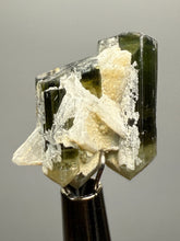 Load image into Gallery viewer, Dark Green Stak Nala Tourmaline and Cleavelandite – Haramosh Mountains, Pakistan | Thumbnail Specimen
