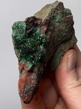 Load image into Gallery viewer, Brochantite Collector Mineral Specimen – Vivid Green Copper Crystals from Morocco
