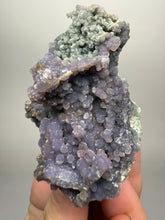 Load image into Gallery viewer, Purple &amp; Green Grape Agate Mineral Specimen – Botryoidal Purple Chalcedony Cluster from Indonesia | Collector Grade Crystal
