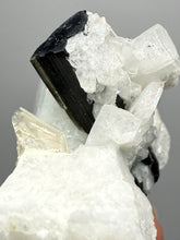 Load image into Gallery viewer, Dark Green Cap Stak Nala Tourmaline on Cleavelandite Matrix – Haramosh Mountains, Pakistan
