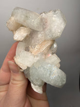 Load image into Gallery viewer, High-Grade Light Green Apophyllite on Pink Stilbite Zeolite | Indian Collector Mineral Specimen
