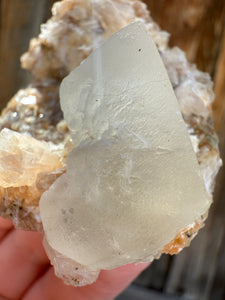 Yellow Diamond Calcite + Pearl Heulandite • Maharashtra, India