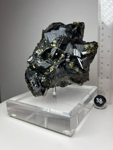 Cubic Galena, Sphalerite-Marmatite & Octahedral Golden Chalcopyrite from Bulgaria • Rare High Grade • Mineral Collector’s Specimen Showpiece