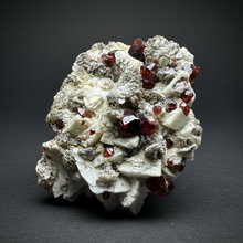 Load image into Gallery viewer, High-Grade Naturally Faceted Red Spessartine Garnet on Matrix — Skardu, Pakistan
