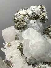 Load image into Gallery viewer, 3.5” New Find: Huanzala Mine Peru Sphalerite + Chalcopyrite + Apatite + Calcite + Quartz | Collector Display Specimen
