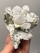 Load image into Gallery viewer, 3.5” New Find: Huanzala Mine Peru Sphalerite + Chalcopyrite + Apatite + Calcite + Quartz | Collector Display Specimen
