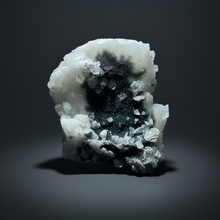 Load image into Gallery viewer, Rare Druzy Forest Green Apophyllite on Matrix | Mineral Cabinet Specimen | Deccan Traps, Maharashtra, India
