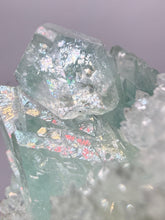 Load image into Gallery viewer, Luminous Mint Apophyllite with Glittering Druzy Sugar Quartz – India
