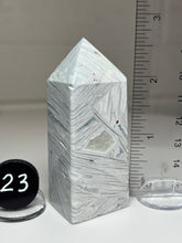 Load image into Gallery viewer, White Pseudomorph Agate after Anhydrite Obelisk Tower from Mexico
