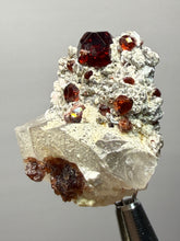 Load image into Gallery viewer, High-Grade Naturally Faceted Red Spessartine Garnet on Matrix — Skardu, Pakistan
