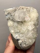 Load image into Gallery viewer, Druzy Chalcedony with Druzy Clear Apophyllite | Maharashtra, India
