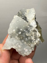 Load image into Gallery viewer, Druzy Chalcedony Stalactites with Druzy Clear Apophyllite | Maharashtra, India
