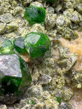 Load image into Gallery viewer, Gemmy Green Garnet on Matrix – Pakistan Collector Specimen
