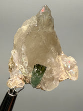 Load image into Gallery viewer, Blue Indicolite &amp; Mint Green Tourmaline on Quartz Matrix – Pegmatite Mineral Specimen from Pakistan
