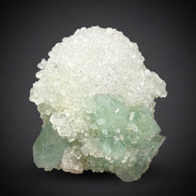 Load image into Gallery viewer, Luminous Mint Apophyllite with Glittering Druzy Sugar Quartz – India
