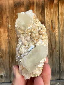 Yellow Diamond Calcite + Pearl Heulandite • Maharashtra, India