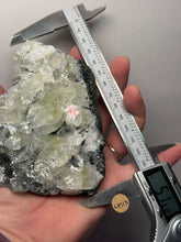 Load image into Gallery viewer, High-Grade Green Apophyllite with Pink Stilbite on Black Chalcedony – Deccan Traps, India
