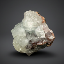 Load image into Gallery viewer, Lustrous Apophyllite over Red Heulandite (Zeolite Pocket) — Deccan Traps, Maharashtra, India
