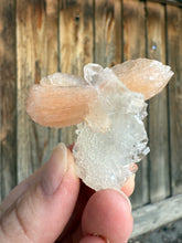 Load image into Gallery viewer, Clear Gem Apophyllite Encrusted Stalactite + Pink Stilbite Cluster • Maharashtra, India
