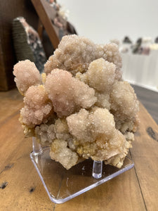 Pink Druzy Stalactite Cluster • India