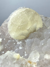 Load image into Gallery viewer, Rare Botryoidal Yellow Fluorite on Quartz Matrix  Collector Mineral Specimen – Maharashtra, India
