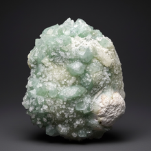 Load image into Gallery viewer, Luminous Mint Apophyllite with Glittering Druzy Sugar Quartz – India

