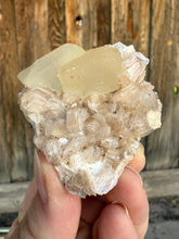 Load image into Gallery viewer, Scalenohedral Calcite + Pink Heulandite • Maharashtra, India
