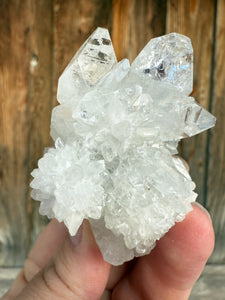 Clear Gem Apophyllite + Apophyllite Flower Stalactites • Maharashtra, India