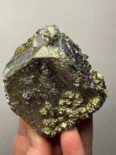 Load image into Gallery viewer, 3” New Find: Huanzala Mine Peru Sphalerite + Chalcopyrite + Apatite + Calcite + Quartz | Collector Display Specimen
