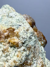 Load image into Gallery viewer, Hessonite Garnet Cluster on Matrix – Natural Collector Specimen from Pakistan | High-Grade Orange-Red Garnet Crystals

