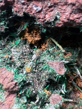 Load image into Gallery viewer, Brochantite Collector Mineral Specimen – Vivid Green Copper Crystals from Morocco
