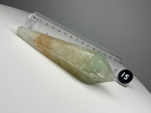 Load image into Gallery viewer, Dendrite Manganese and Iron Included Rainbow Fluorite Wand
