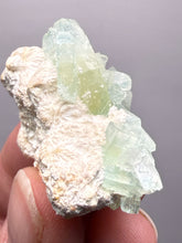 Load image into Gallery viewer, Luminous Mint Apophyllite with Glittering Druzy Sugar Quartz – India
