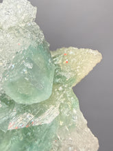 Load image into Gallery viewer, Luminous Mint Apophyllite with Glittering Druzy Sugar Quartz – India
