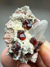 Load image into Gallery viewer, High-Grade Naturally Faceted Red Spessartine Garnet on Matrix — Skardu, Pakistan
