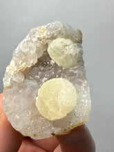 Load image into Gallery viewer, Rare Botryoidal Yellow Fluorite on Quartz Matrix  Collector Mineral Specimen – Maharashtra, India
