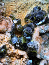 Load image into Gallery viewer, Gemmy Green Garnet on Matrix – Pakistan Collector Specimen
